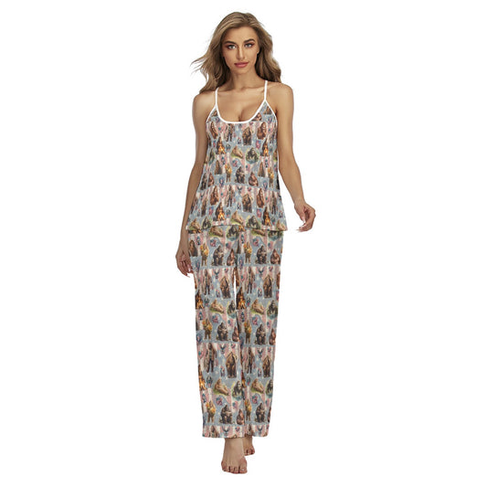 10 Bigfoot, Sasquatch, Designs, Women's Cami Pajamas Set