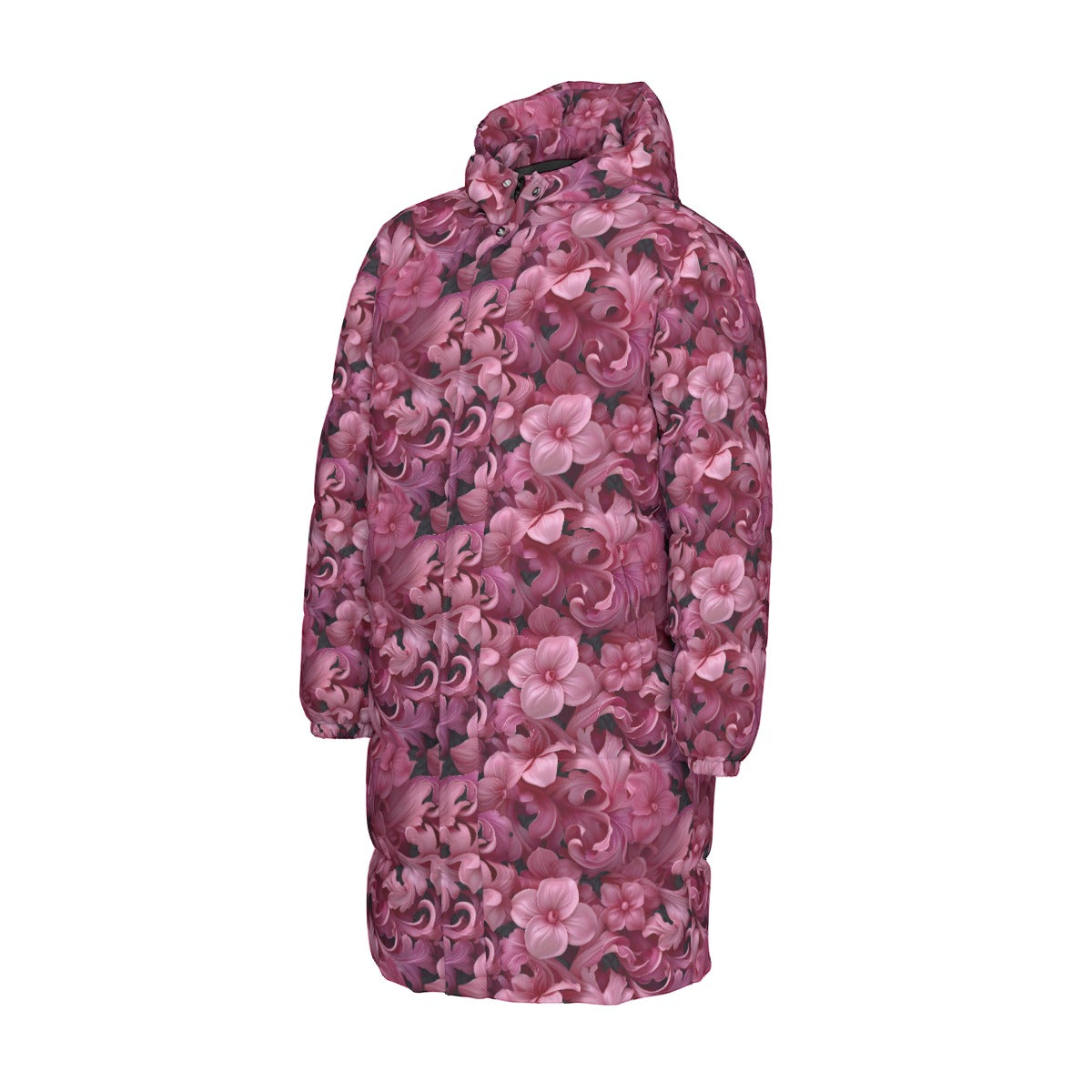 10 Flower Designs, Long Down Jacket / Coat