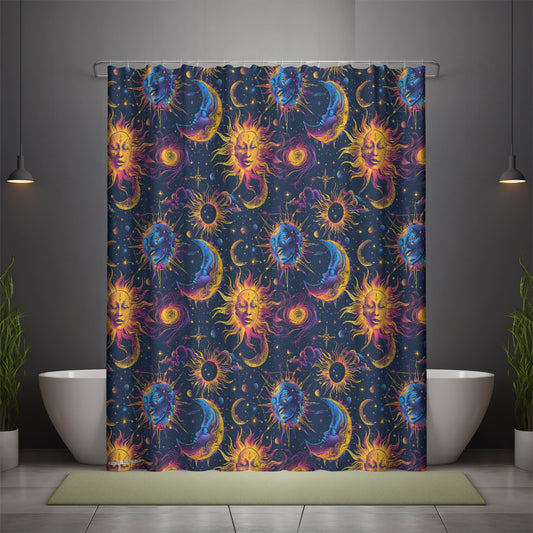 Astrological Design, Polyester Shower Curtain in 4 sizes