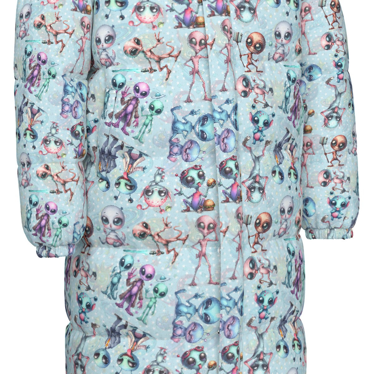 6 Alien Designs, Long Down Jacket / Coat