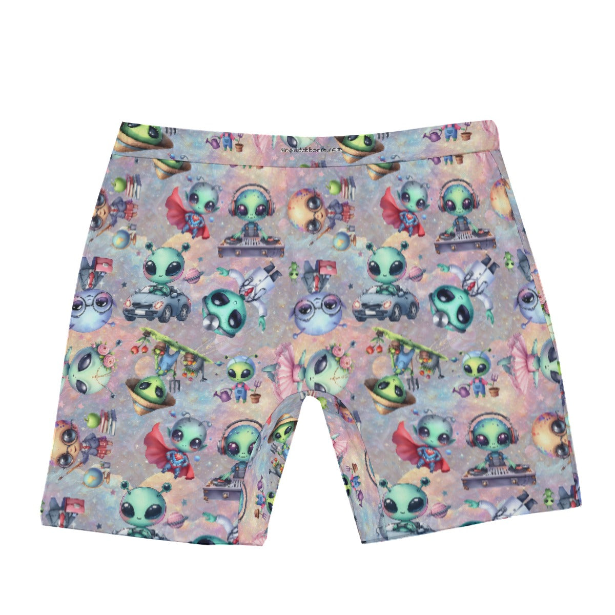 6 Alien Designs, Men’s Long Boxer Briefs