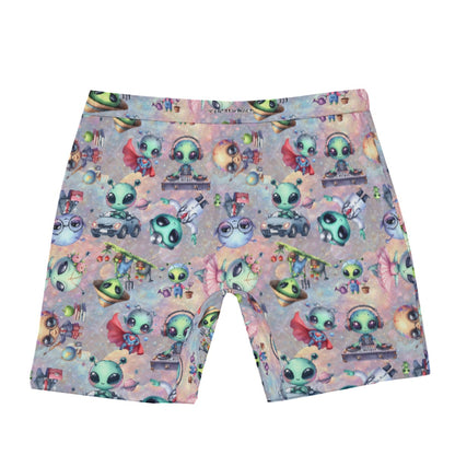 6 Alien Designs, Men’s Long Boxer Briefs