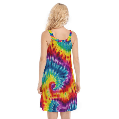 9 Tie Dye Dsigns, Woman’s Sleeveless Cami Dress