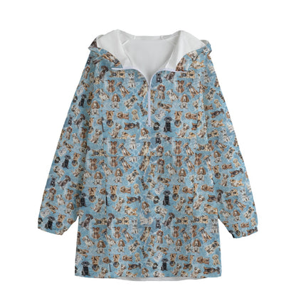 10 Animal Designs, Adult Windbreaker Long Jacket