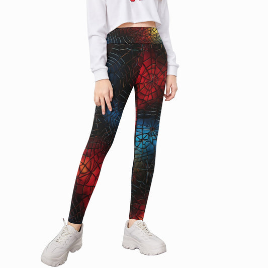 Colored Spider Webs, Kid’s Leggings