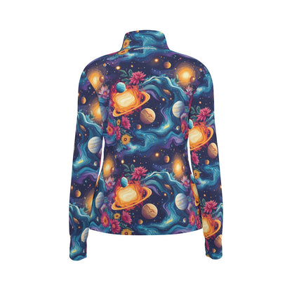 12 Galaxy / Outer Space Designs, Women’s Long Sleeve Thumbhole Jacket