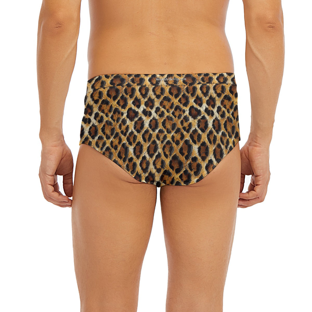Leopard Skin, Men’s Polyester Triangle, Low Rise Underwear