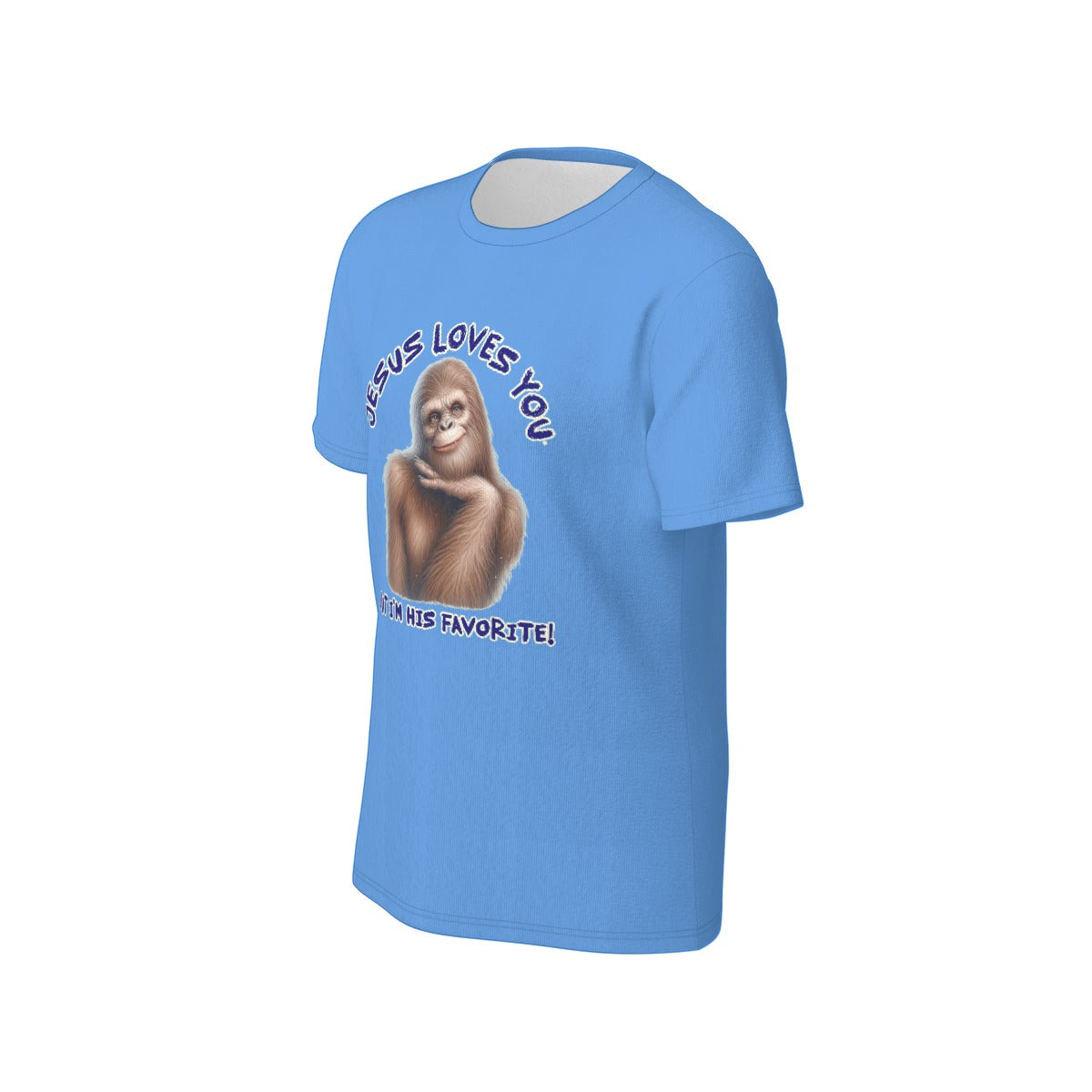 Bigfoot / Sasquatch "Jesus loves you..", Unisex Short Sleeve O-Neck Cotton T Shirt
