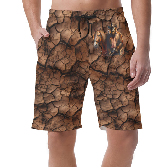 Cowboy Bigfoot / Sasquatch, Men’s Lightweight Casual Shorts