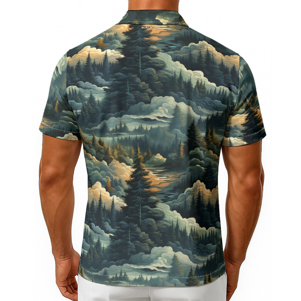 Bigfoot / Sasquatch & Alien, Men's Button Up Hawaiian Shirt