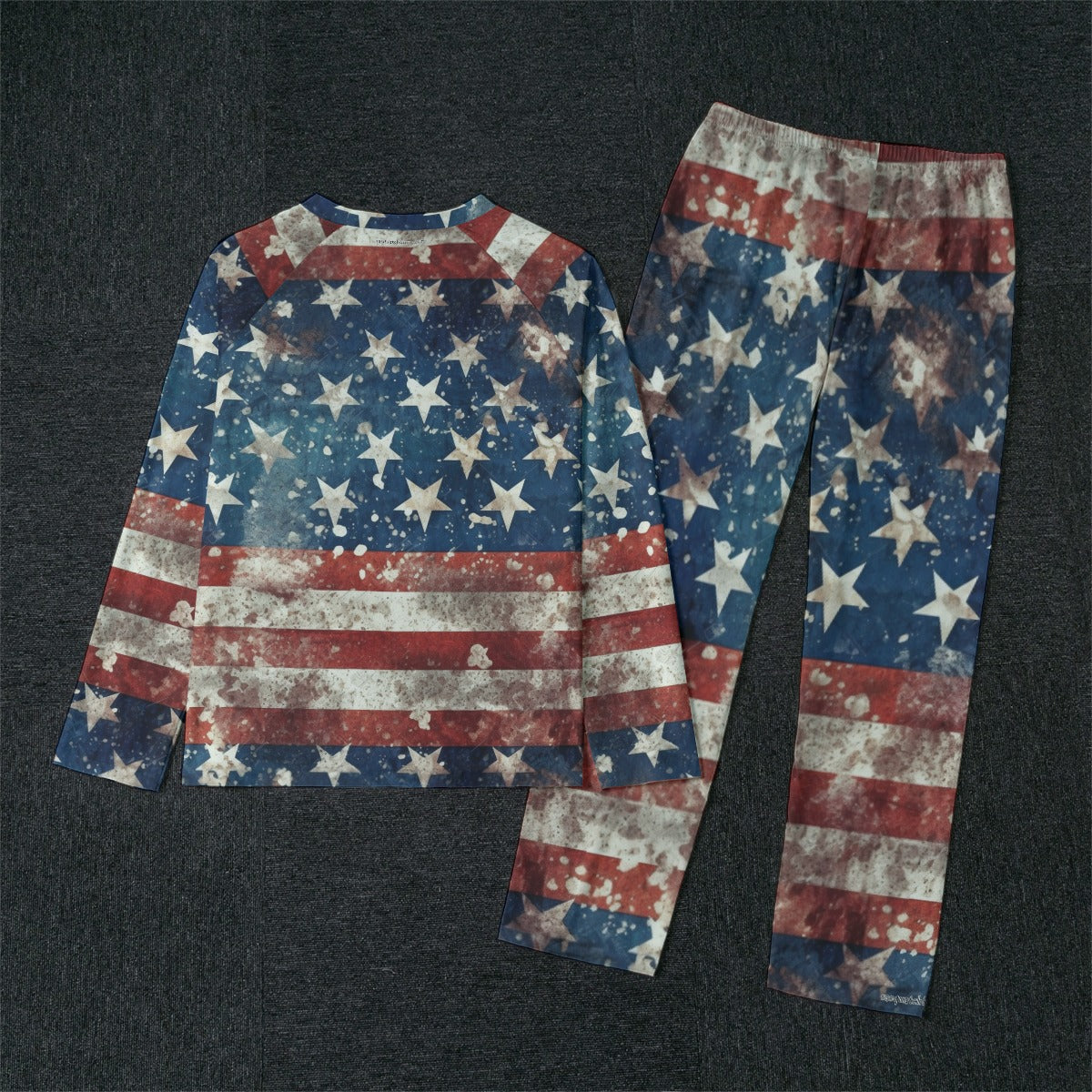 Donald Trump Captain America, Men’s Raglan Sleeve Pajamas with Wide Ankles