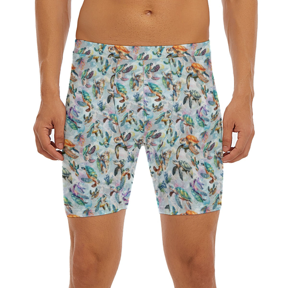10 Animal Designs, Men’s Long Boxer Briefs