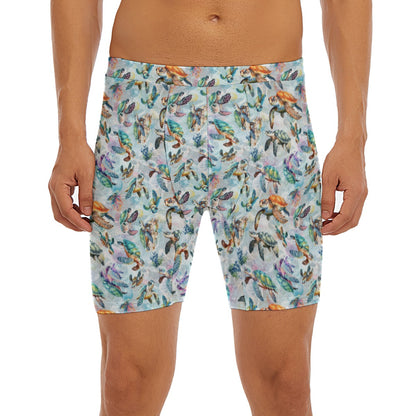 10 Animal Designs, Men’s Long Boxer Briefs