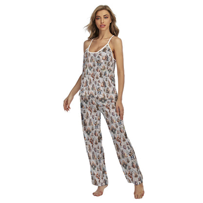 10 Sasquatch, Bigfoot Designs, Women's Cami Pajamas Set