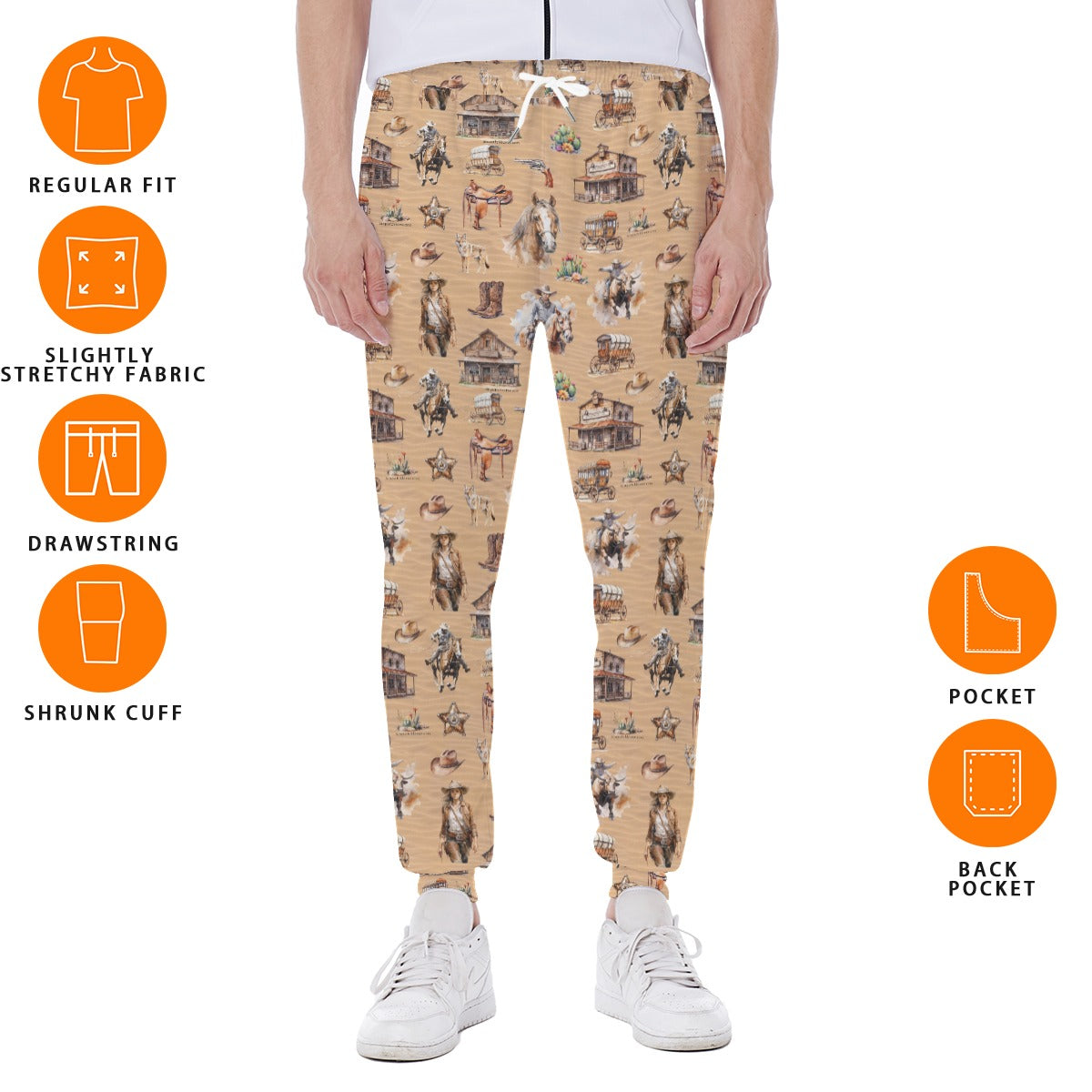 10 Misc Designs, Men’s Sweatpants w/ Back Pocket