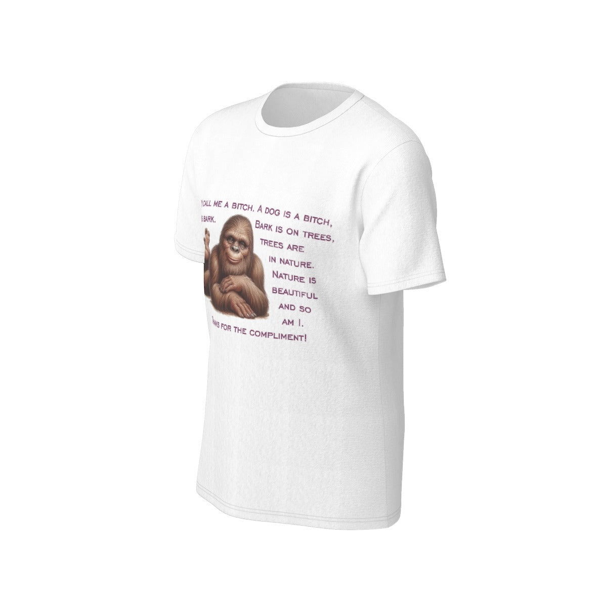 Bigfoot / Sasquatch "You call me..", Unisex Short Sleeve O-Neck Cotton T Shirt