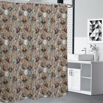 20 Bigfoot / Sasquatch Designs, Polyester Shower Curtain in 4 sizes