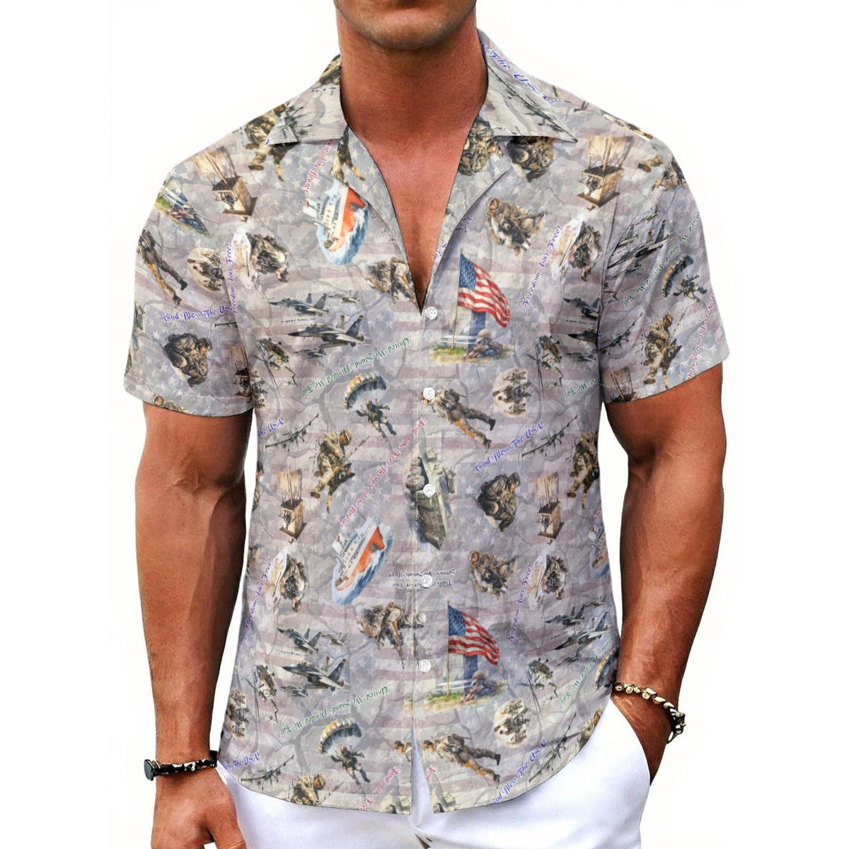 10 Misc Designs, Men's Button Up Hawaiian Shirt