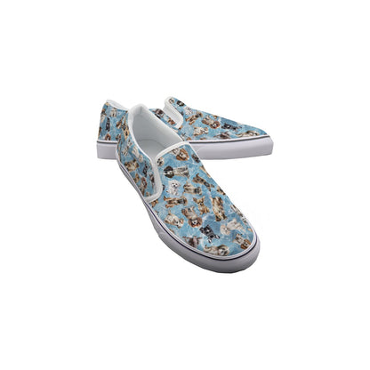 10 Animal Designs, Kids Slip On Canvas Sneakers, Slip On Shoes, No Touch Shoes