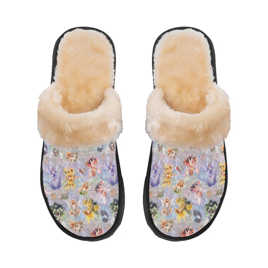 6 Fairy Designs, Women’s Plush, Fluffy Slippers