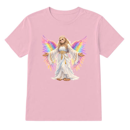Bigfoot Sasquatch Rainbow Angel, Unisex Gildan 5000 Cotton T