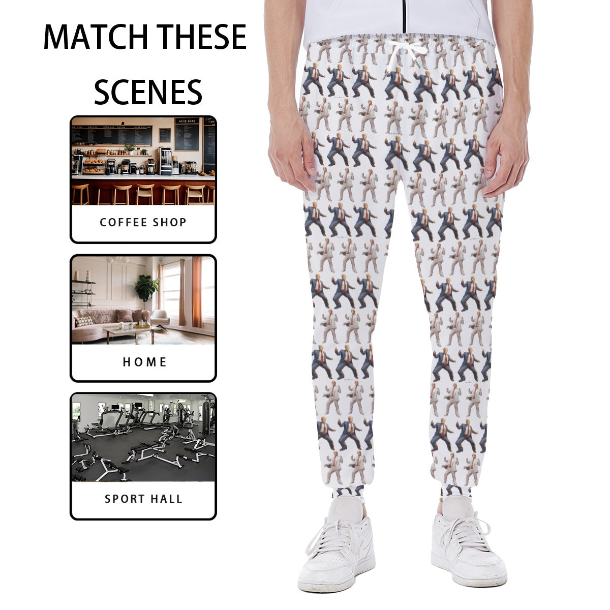 10 Donald Trump Designs, Men’s Sweatpants w/ Back Pocket