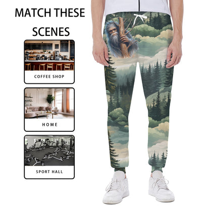 Hiding Bigfoot / Sasquatch in Woods, Men’s Sweatpants w/ Back Pocket