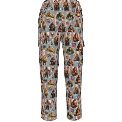 10 Bigfoot / Sasquatch Designs, Men’s Cargo Pants w/ Pockets