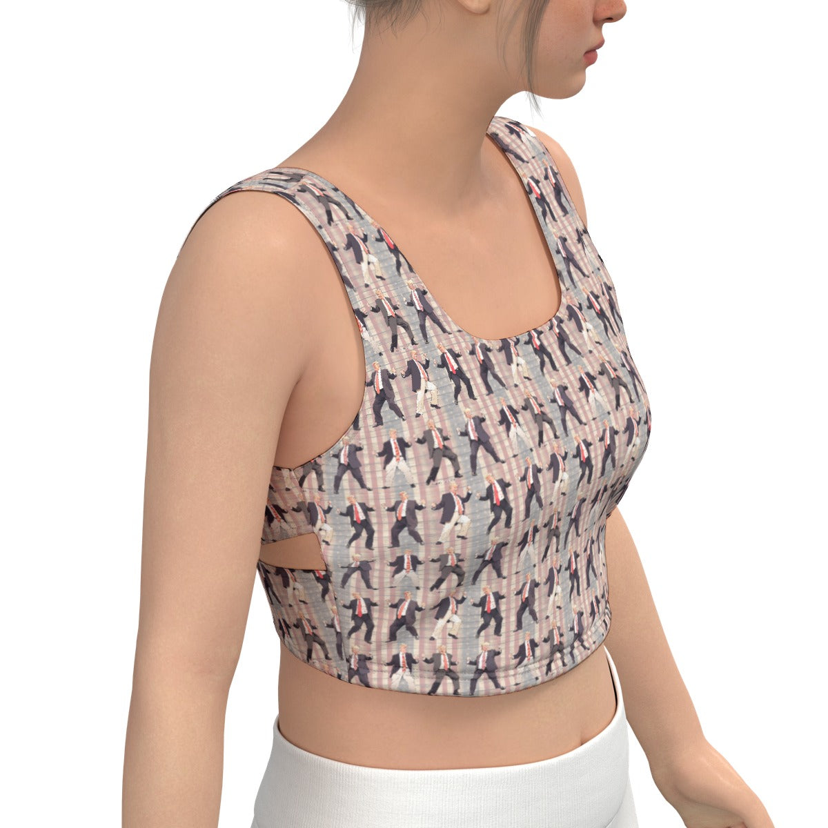 Donald Trump, MAGA  Women's Back Cross Sports Bra