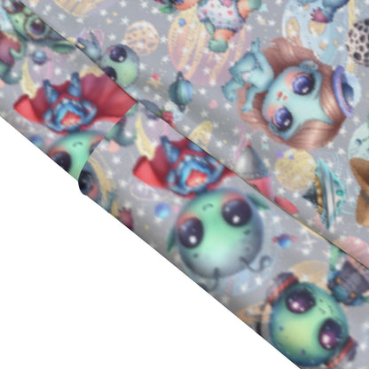 6 Alien Designs, Women’s High Waist Leggings w/ Pocket