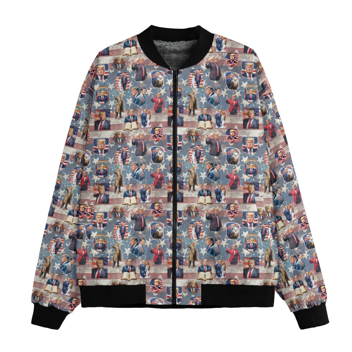 20 Donald Trump Designs, Adult Fleece Bomber Jacket