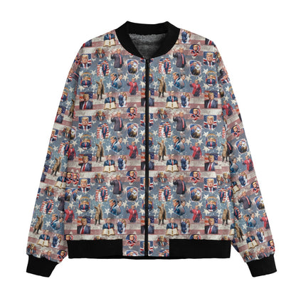 20 Donald Trump Designs, Adult Fleece Bomber Jacket