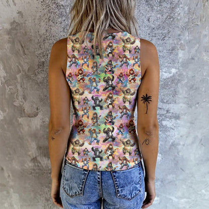 10 Bigfoot Designs, Women's Button Vest