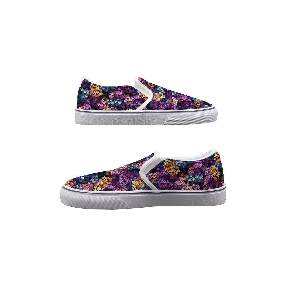 10 Beautiful Flower Designs, Kids Slip On Canvas Sneakers, Slip On Shoes, No Touch Shoes