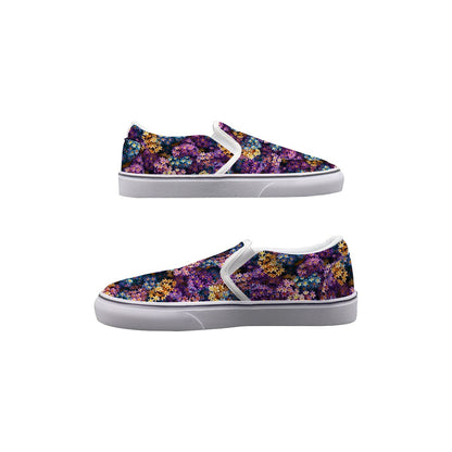 10 Beautiful Flower Designs, Kids Slip On Canvas Sneakers, Slip On Shoes, No Touch Shoes