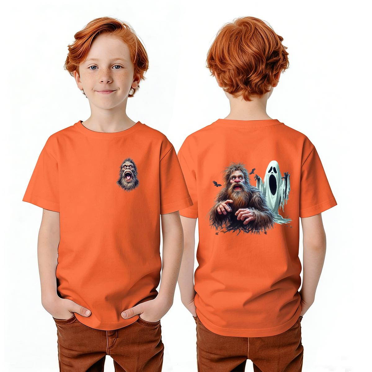 Bigfoot Sasquatch Designs, Kid’s Double Sided Gildan 5000B T Shirt
