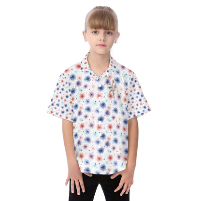 Dancing Donald Trump, Fireworks, Kid's Hawaiian Vacation Shirt