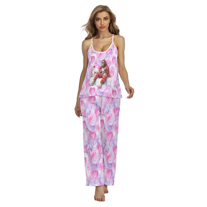 Bigfoot Valentine, Sasquatch Love, Womens Cami Pajamas Set