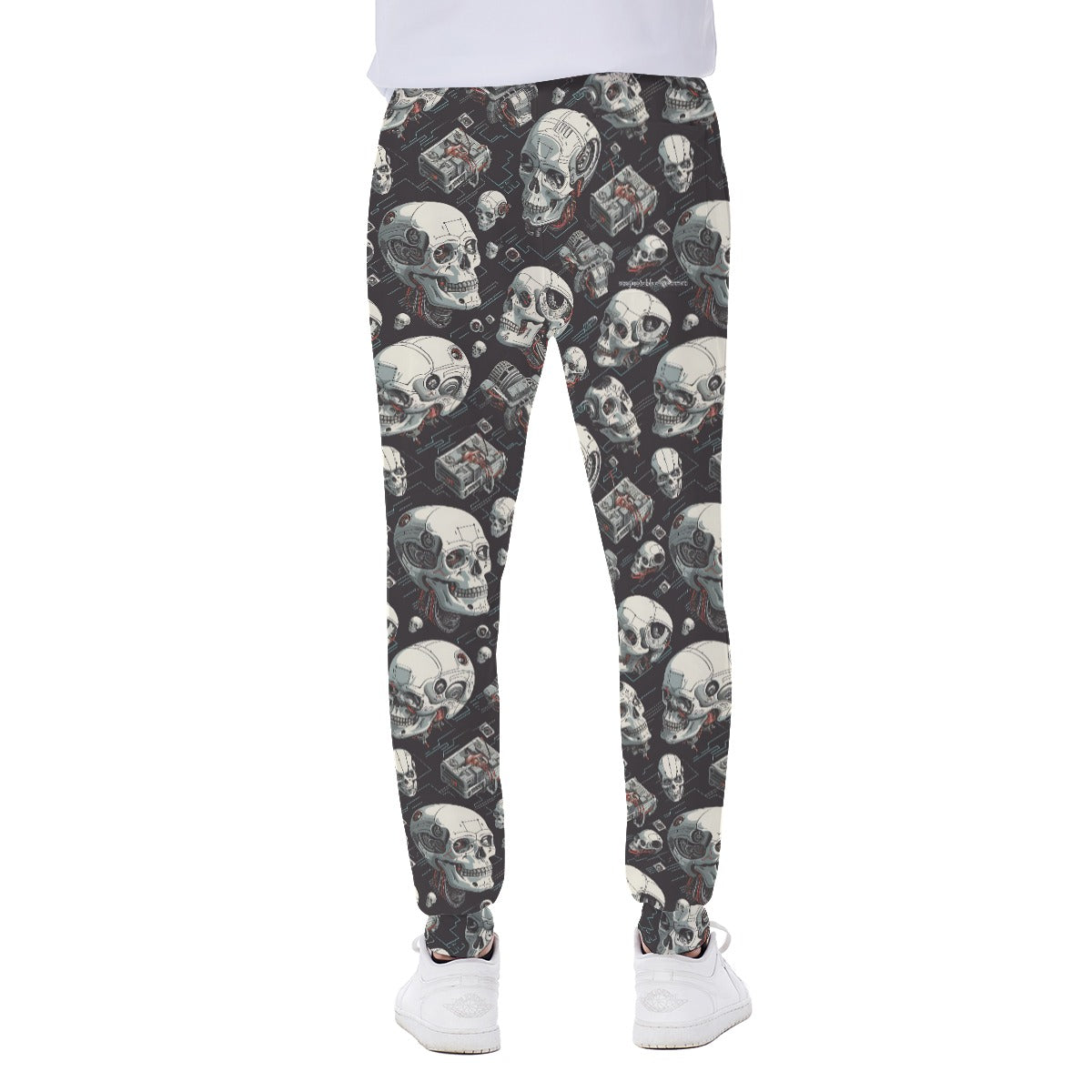 Skull Collage, Men’s Sweatpants w/ Back Pocket