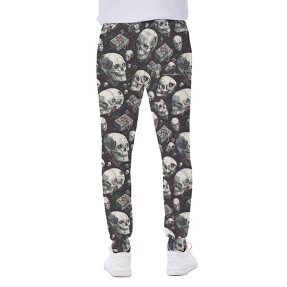 Skull Collage, Men’s Sweatpants w/ Back Pocket