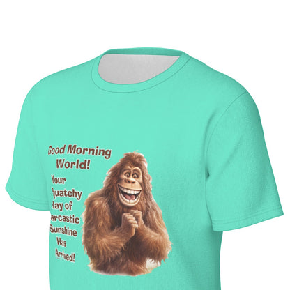 Bigfoot / Sasquatch "Good Morning...", Unisex Short Sleeve O-Neck Cotton T Shirt
