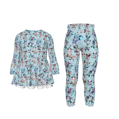 6 Alien Designs, Girl’s 2 Piece Casual Suit