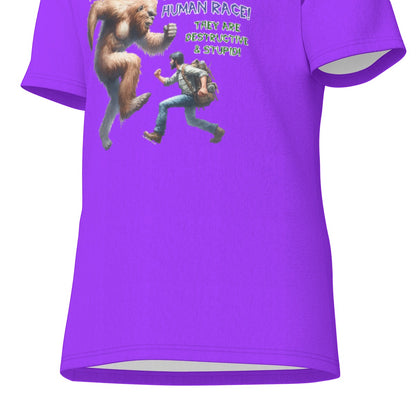 Bigfoot / Sasquatch "I am racist..", Unisex Short Sleeve O-Neck Cotton T Shirt