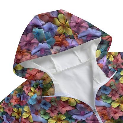 10 Beautiful Flower Designs, Adult Windbreaker Long Jacket