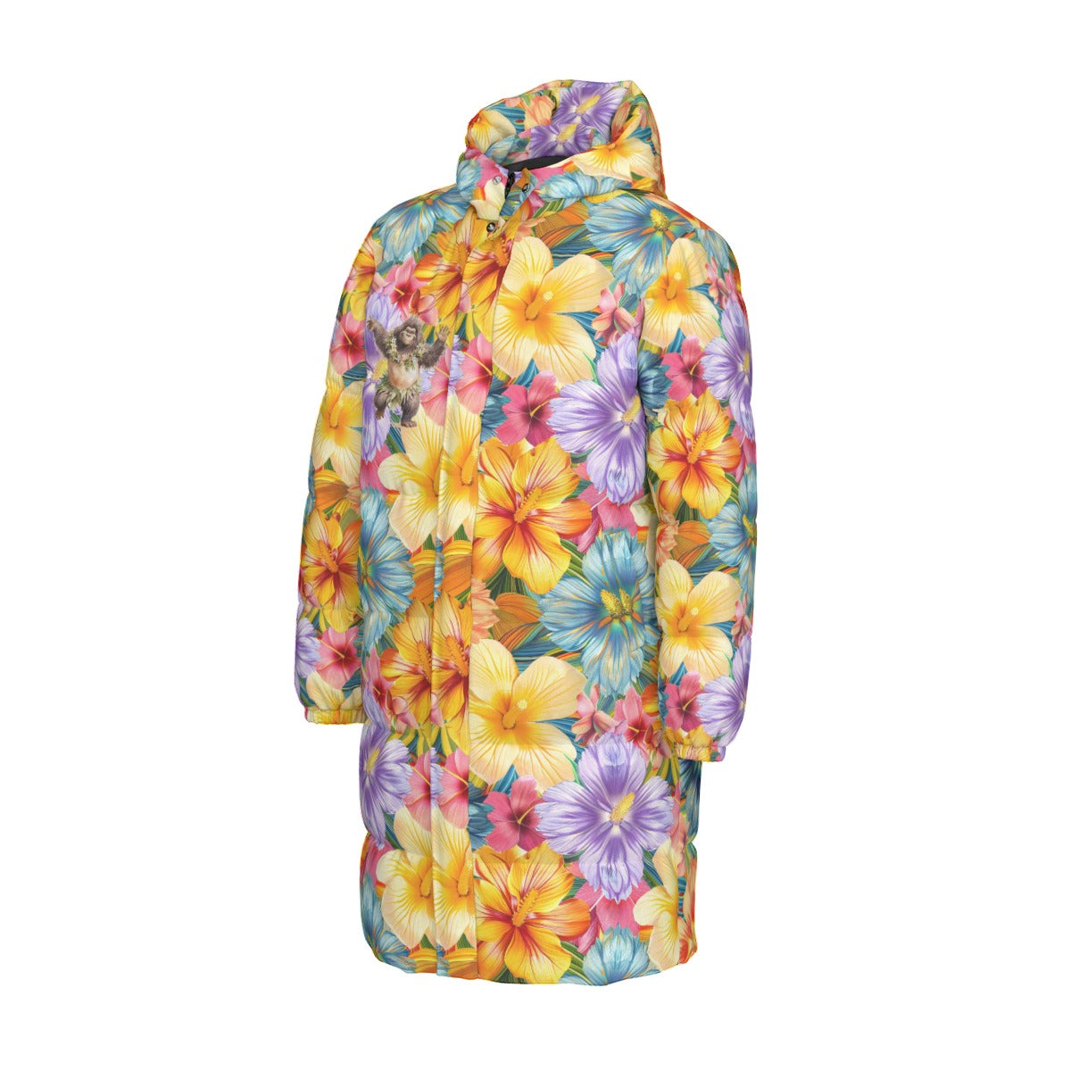 Hawaiian Bigfoot / Sasquatch Dance, Long Down Jacket / Coat