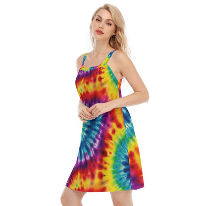 9 Tie Dye Dsigns, Woman’s Sleeveless Cami Dress
