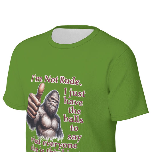 Bigfoot / Sasquatch "I'm not rude", Unisex Short Sleeve O-Neck Cotton T Shirt