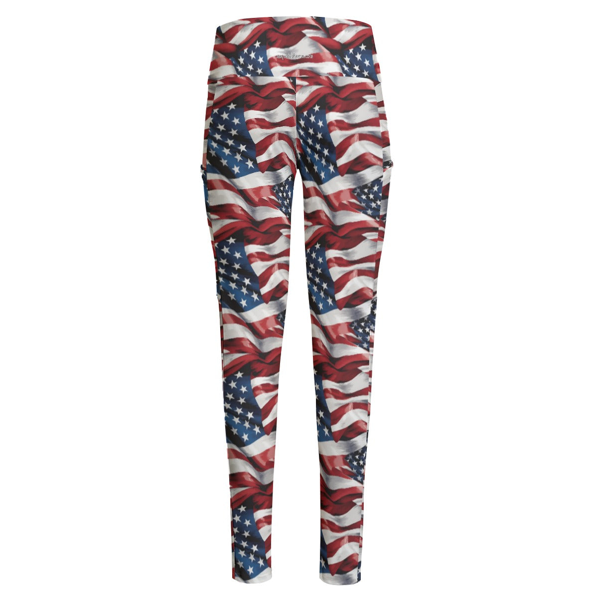 Donald Trump Dancing w Flags, Women’s High Waist Leggings w/ Pocket