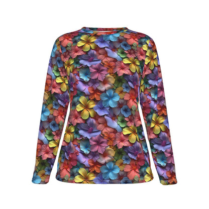 10 Beautiful Flower Designs, Women’s Oversized Cotton Tee Shirt