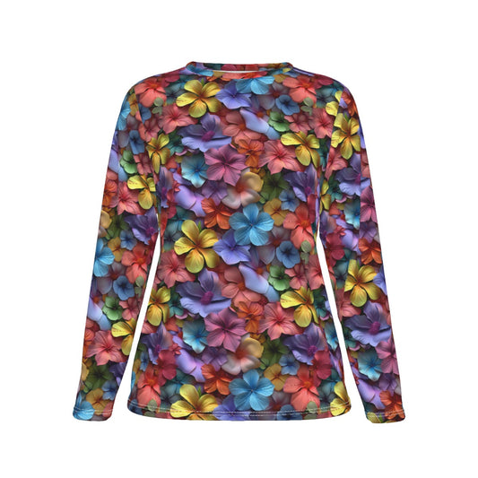 10 Beautiful Flower Designs, Women’s Oversized Cotton Tee Shirt